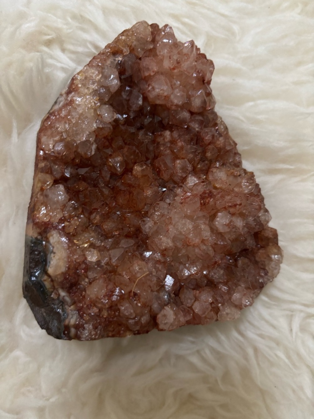 Orange Citrine Crystal Geode Cluster